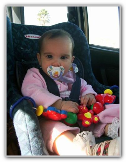 Baby Ebony in Car Seat Camping at Lake Clifton 2